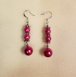 Hand made fashion earrings pink